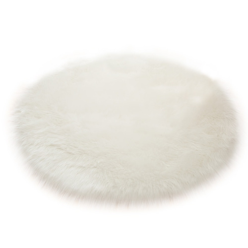 Cross-border round carpet Nordic imitation wool bedroom bay window mat household round mat waterproof, erasable and washable cross-border