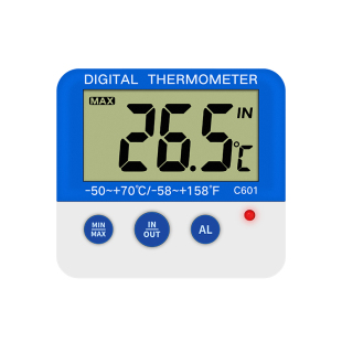 Ll High-Precision Refrigerator Thermometer Medical Refrigerated Freezer Kitchen Digital Digital Display Cold Storage Thermometer Fixed Temperature Alarm