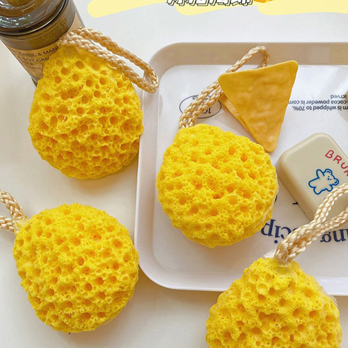 Japanese honeycomb bath ball for children cute bath foaming bath flower girl rub bath high-end non-dispersing super soft sponge