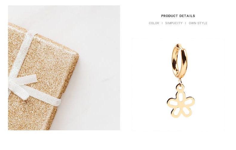 Fashion Flower Bow Knot Titanium Steel Plating Dangling Earrings 1 Piece