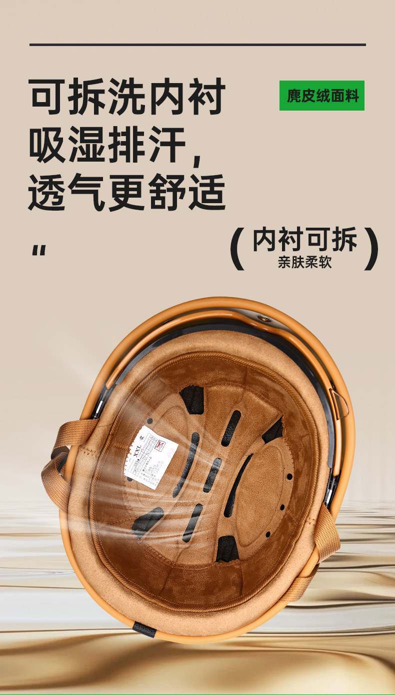 3C Certified Retro Motorcycle Helmet for Men and Women, Summer Half Helmet for Motorcycles, Scooters, and Electric Bikes, Japanese-Style Helmet