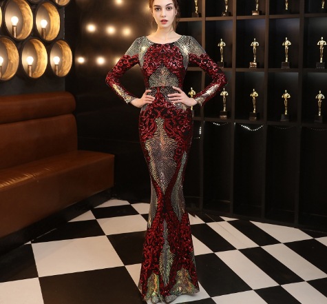 2023欧米の春夏新作ワンピース女性宴会の雰囲気