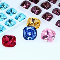 Dongzhou Crystal K9 с острым дном и бриллиантами DIY аксессуары для ювелирных изделий 12 мм большой толстый Квадратный бриллиант одежда сумка для обуви декоративный бриллиант для маникюра