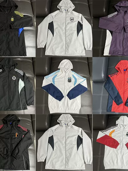 2627 New Football Jersey Windproof and Sunproof Hoodless Windbreaker Pre-Game Sports Jacket Top Group Purchase More Favorable