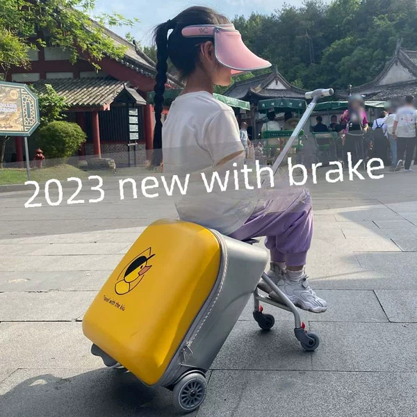 QBOX Lazy Luggage Case Children Can Take Suitcase Megao Same Style Baby Walking Case with Lock and Brake 20 "Boarding