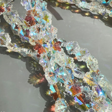 14MM水晶玻璃琉璃直孔雪花散珠串珠DIY手工饰品手链项链配件材料