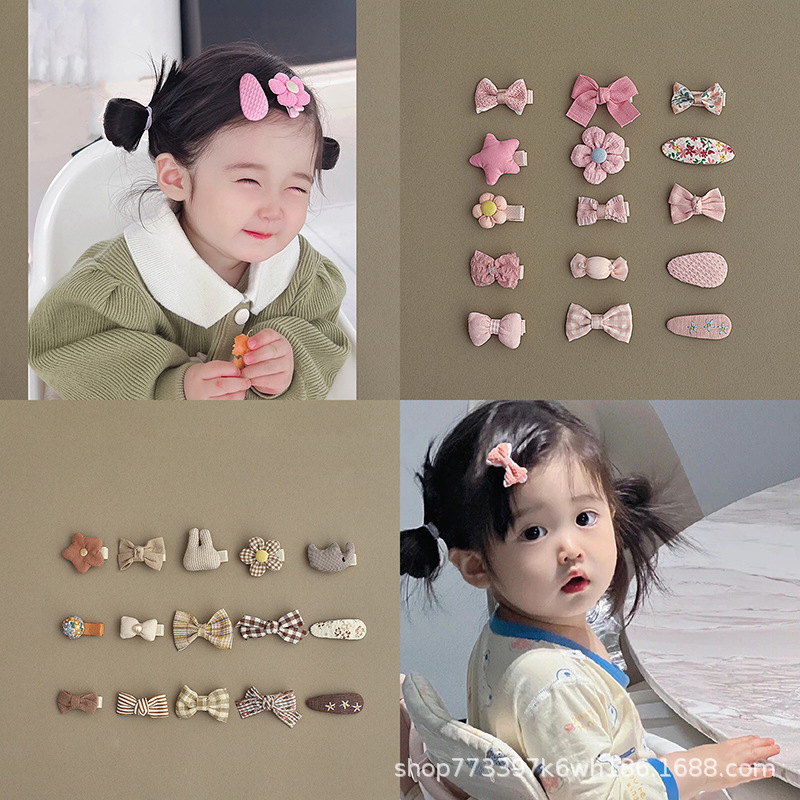 Baby's small hair clip cloth bangs clip children's clip does not hurt hair baby headdress girls hair accessories baby hair clip