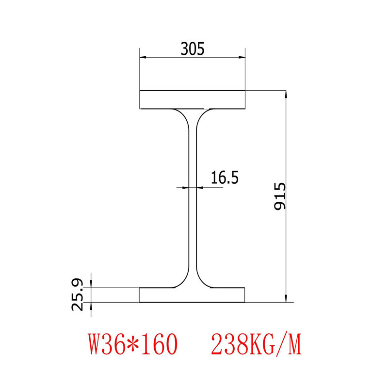 美标H型钢W36x12x160日照生产批发零售价格