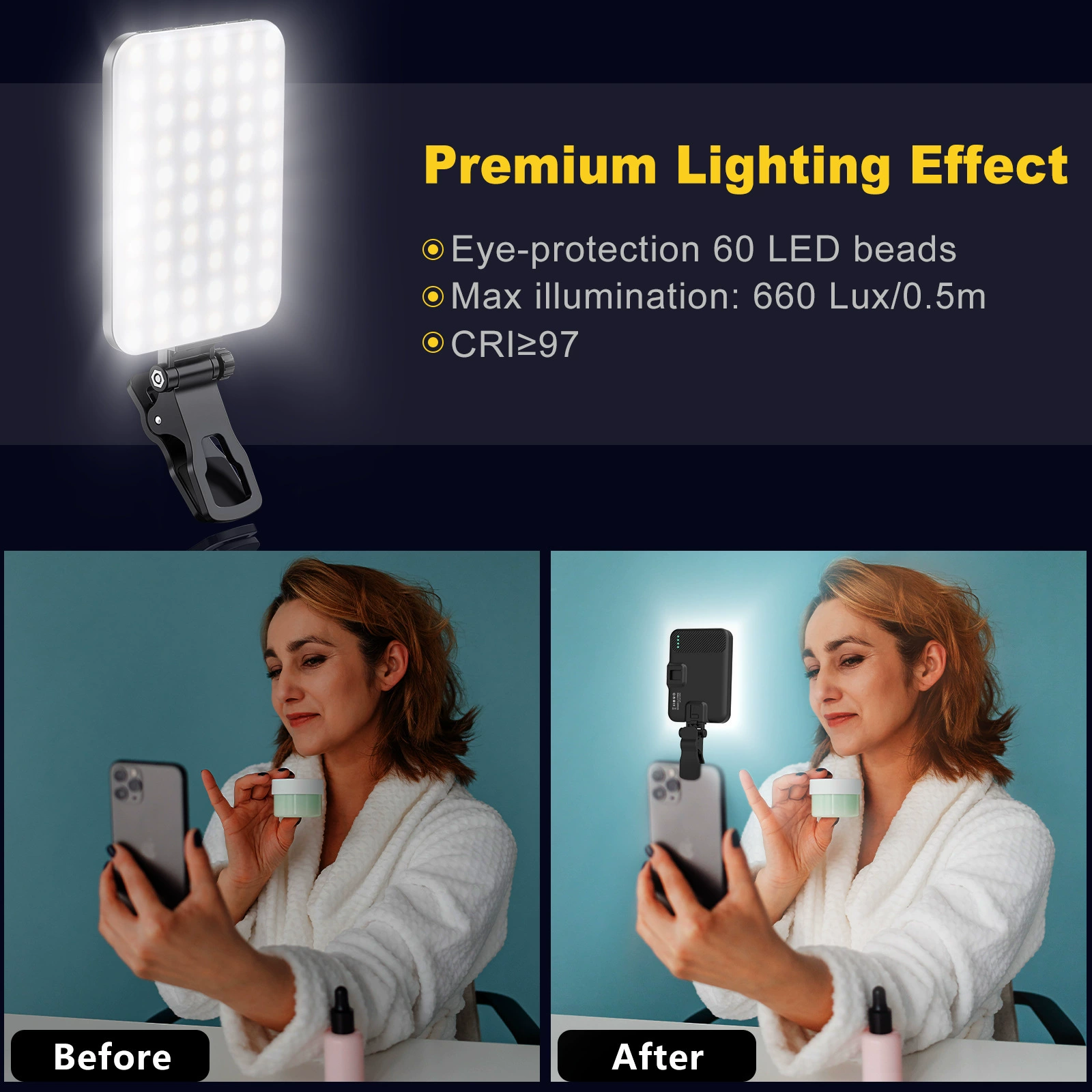 Mobile phone, handheld fill light, lamp for photo sessions