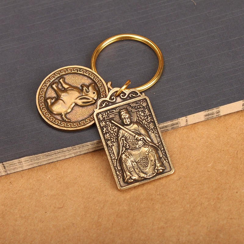 2024 тайский год генерал Ли Ченг брелок кролик Дракон Собака Крупный рогатый скот зодиак кулон латунь мужчины и женщины