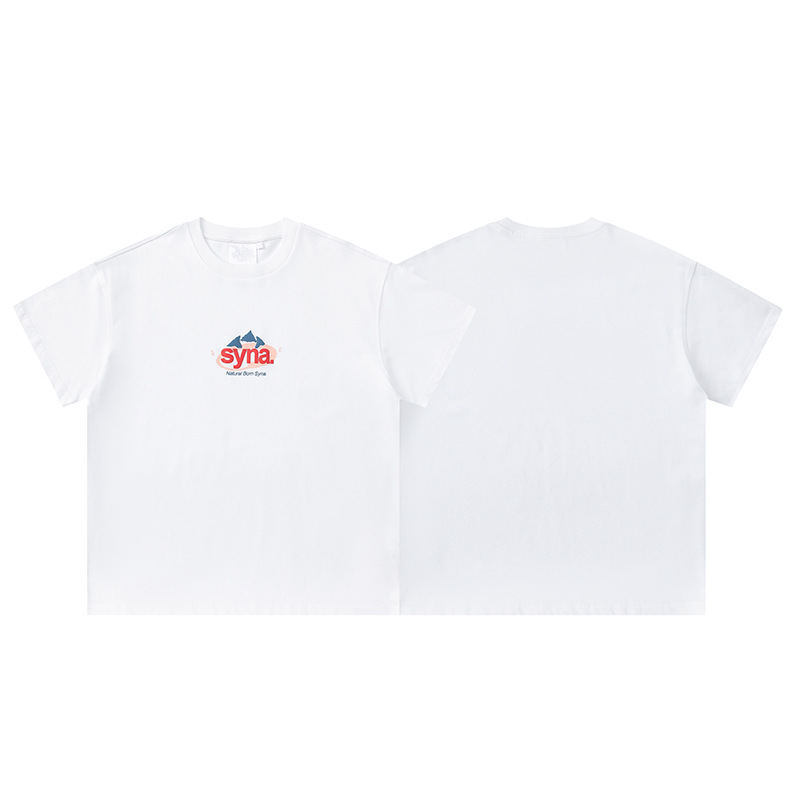 高品質SYnaWorldヒップホップフォームプリント半袖カジュアルルーズTシャツハイストリートショーツSyna Word