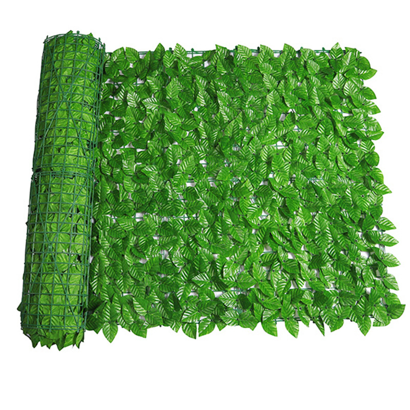 Valla de hoja verde de plástico transfronteriza Pared de planta verde Patio Balcón Valla decorativa Valla de simulación de venta directa de hoja