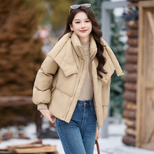 女式棉衣冬季新款女装时尚休闲流行小个子连帽加厚保暖棉服HR218