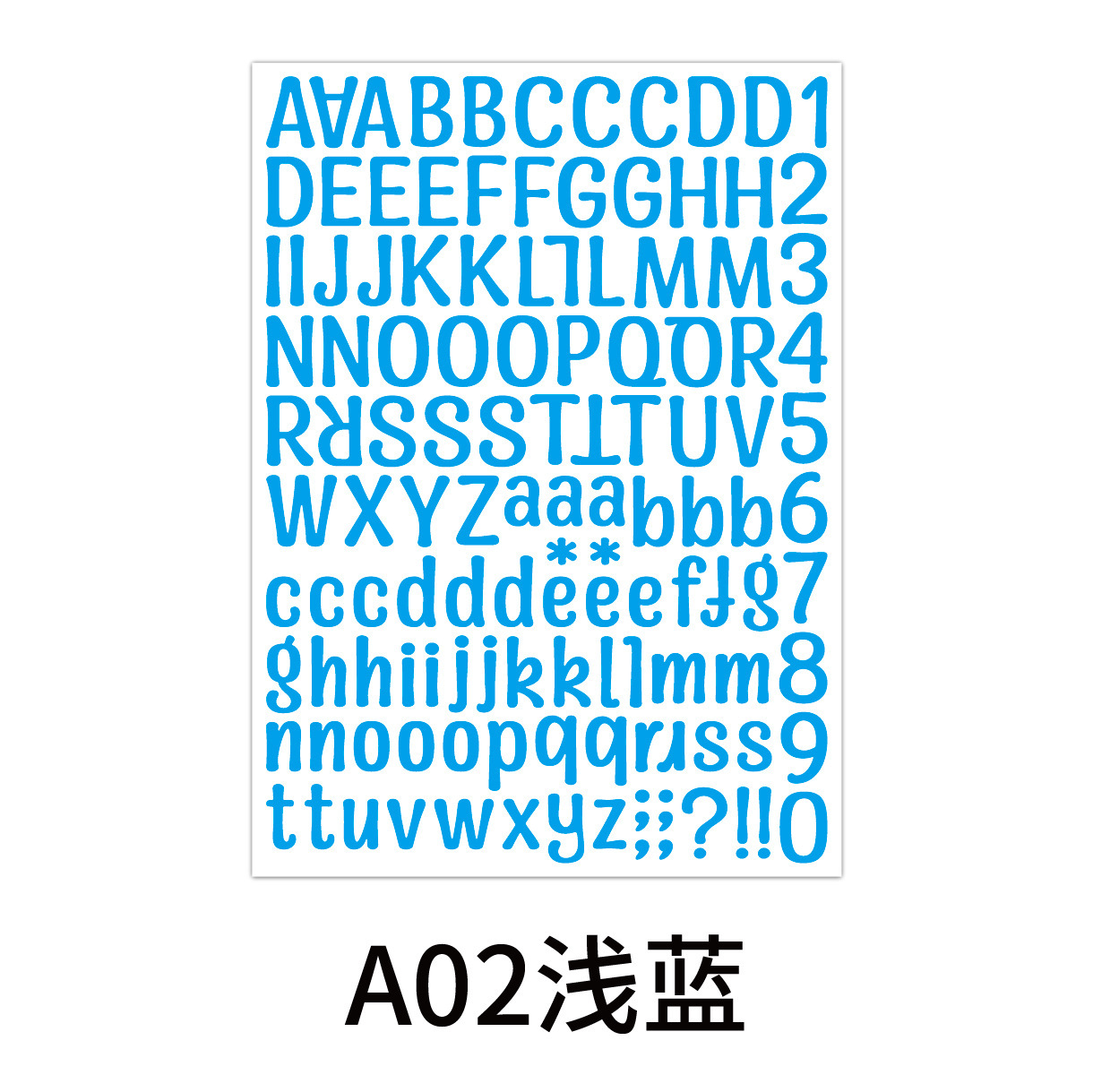 Etiqueta engomada del alfabeto Color transfronterizo en inglés combinación alfanumérica taza de agua diy etiqueta engomada decorativa para computadora portátil