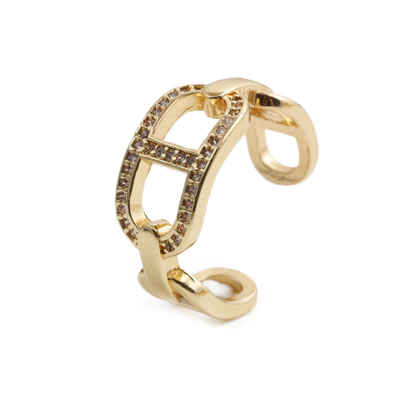 Korean Style Fashion Retro Hollow Chain Open Ring display picture 11