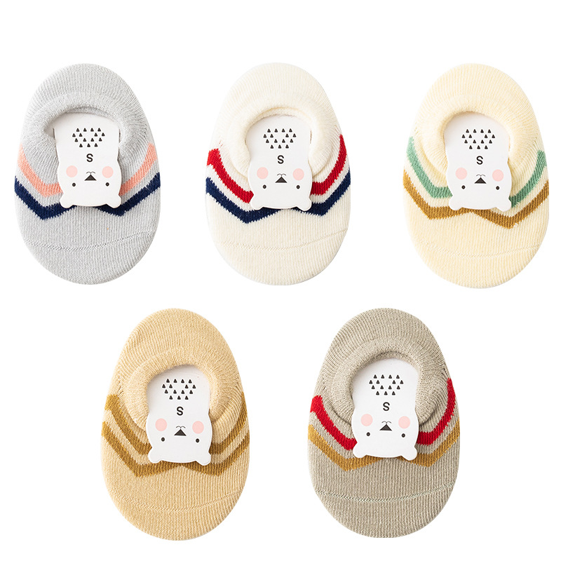 2022 calcetines de bebé primavera y verano niños y niñas rayas barco Calcetines algodón NIÑOS Calcetines invisibles bebé niño Calcetines antideslizantes
