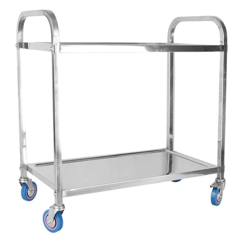 Немагнитное утолщение Отель двухслойная трехслойная Мобильная тележка для ресторана Чаша автомобиль-Ресторан Винный автомобиль горячий горшок автомобиль