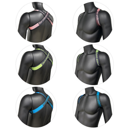 TEMU men's shoulder strap cross-border universal laser letter chest strap sexy sports shoulder strap men MP98