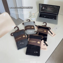 lulu.sisiter璐嘉9312加绒棉面打底裤高腰竖条棉200克压力裤