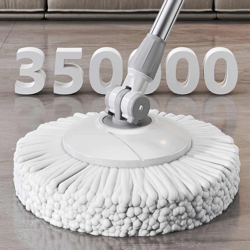 Fregona giratoria de acero inoxidable, sin manos, fregona seca para el hogar, juego de cubo de fregona húmeda y seca, fregona giratoria