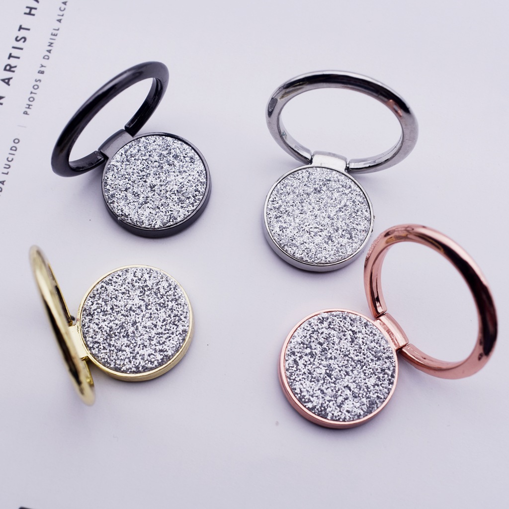 Nueva rotación 360 soporte teléfono móvil rosa anillo hebilla flash Parche lindo nuevo teléfono móvil teléfono redondo anillo hebilla