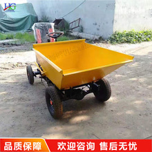 土方混凝土运输四轮车 电动前翻拉灰装卸工具车 砂浆运输小推车