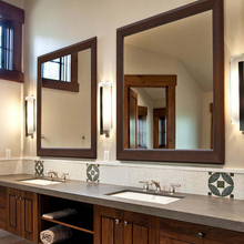 T1FI壁挂卫生间镜子贴墙卫浴镜美式家用厕所挂墙式洗漱台洗手间浴