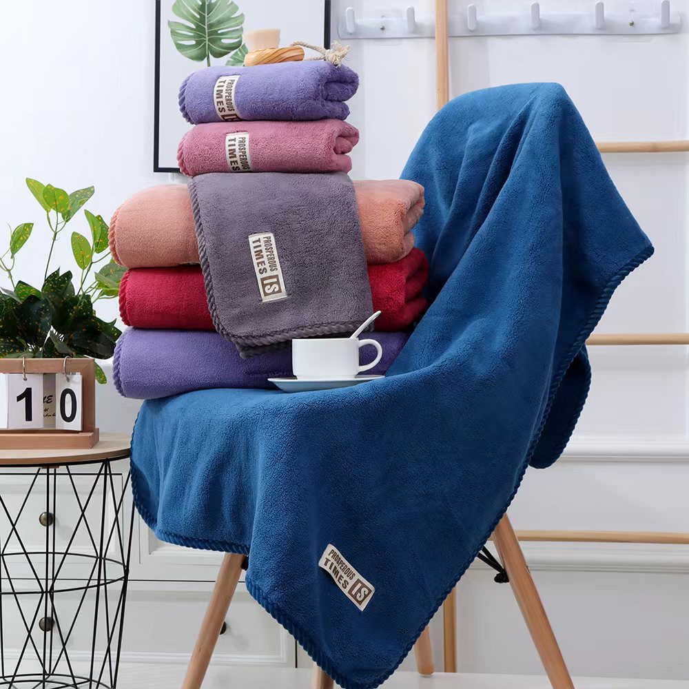 coral bath towel