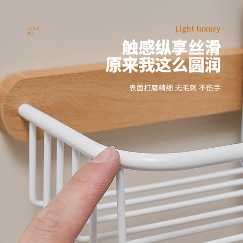 New wood white bathroom toilet paper box beech wood toilet paper holder tissue box face towel solid wood tissue basket
