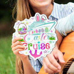 MZ717-742 Easter Carnival Graduation Summer Birthday Theme Travel Card Cruise Wooden Hanging Decor