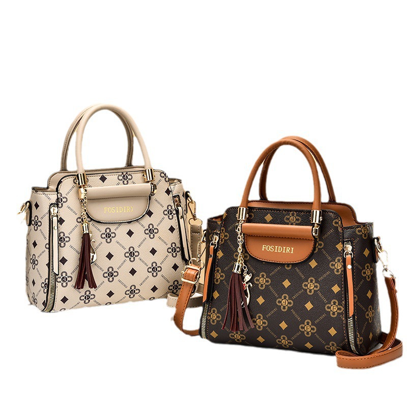 Bolso elegante para mujer, modelo 2025, bolso de hombro vintage de gran capacidad, moderno, para damas de mediana edad, bolso cruzado para mamás.