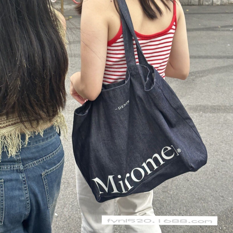 Miroment life needs big bags! Indigo Color Large Capacity Denim Bag Shoulder Tote Bag