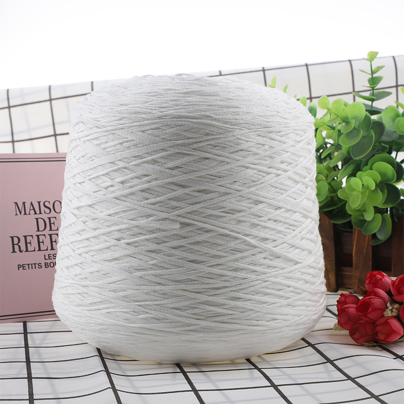 跨境1/1.9N长绒棉带子纱烧毛丝光空心带钩帽子纱围巾纱