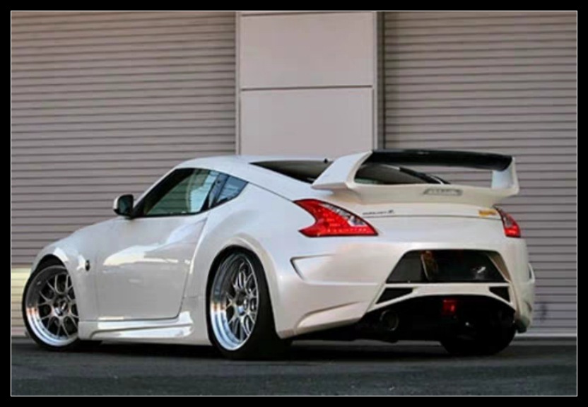 Suitable for Nissan 370zZ34 large rear spoiler, carbon fiber/glass fiber rear roof spoiler, vertical fixed wind spoiler, car rear spoiler
