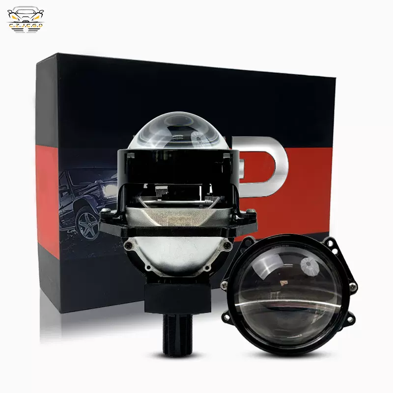 LED大灯配件3寸双光透镜65W大功率双灯杯激光型12V通用改装雾灯