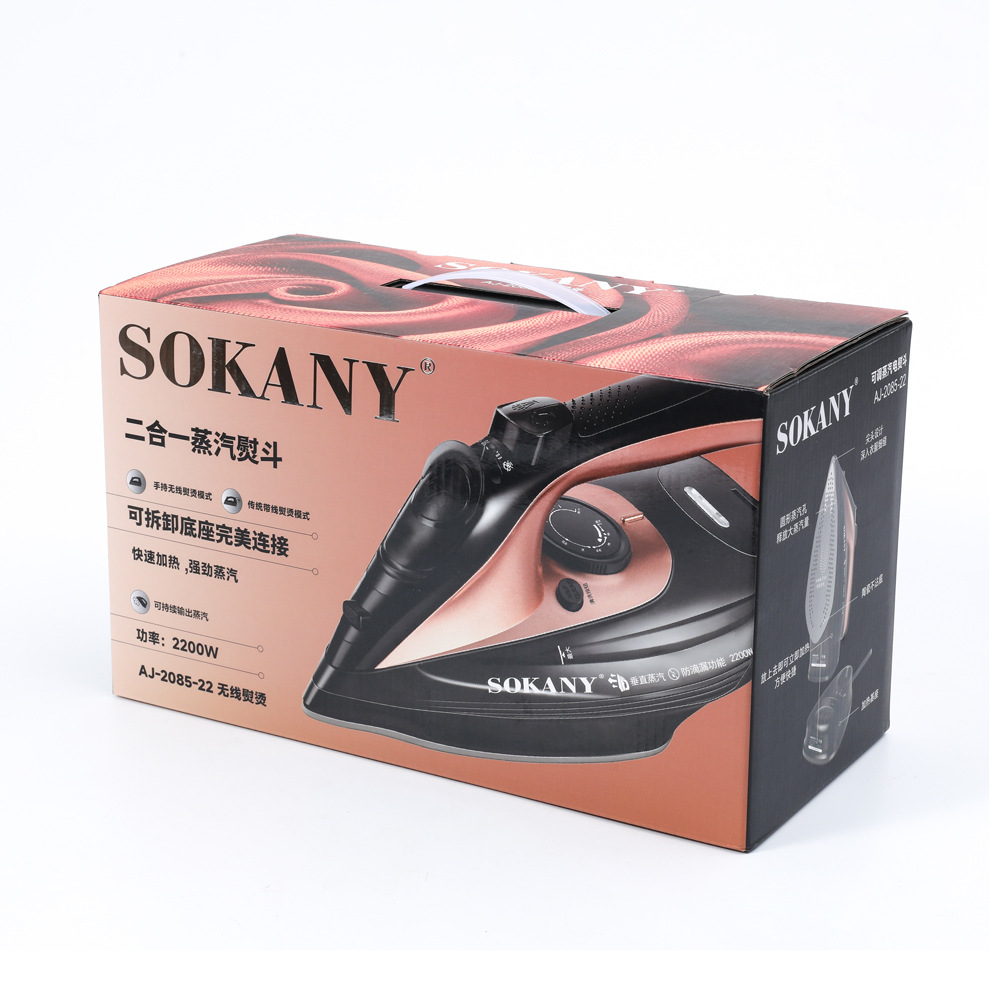 Утюг Sokany YW-2085 черно-золотой, вилка GB