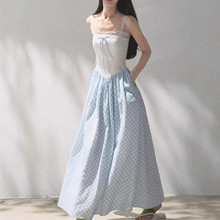 Oakmoo Basic*流动的本真 天丝麻假两件显瘦修身吊带连衣裙