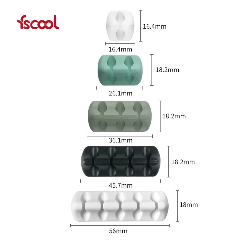 Cable organizer desktop self-adhesive wire wrap for travel label cable silicone storage convenient USB mouse cable clip cable organizer