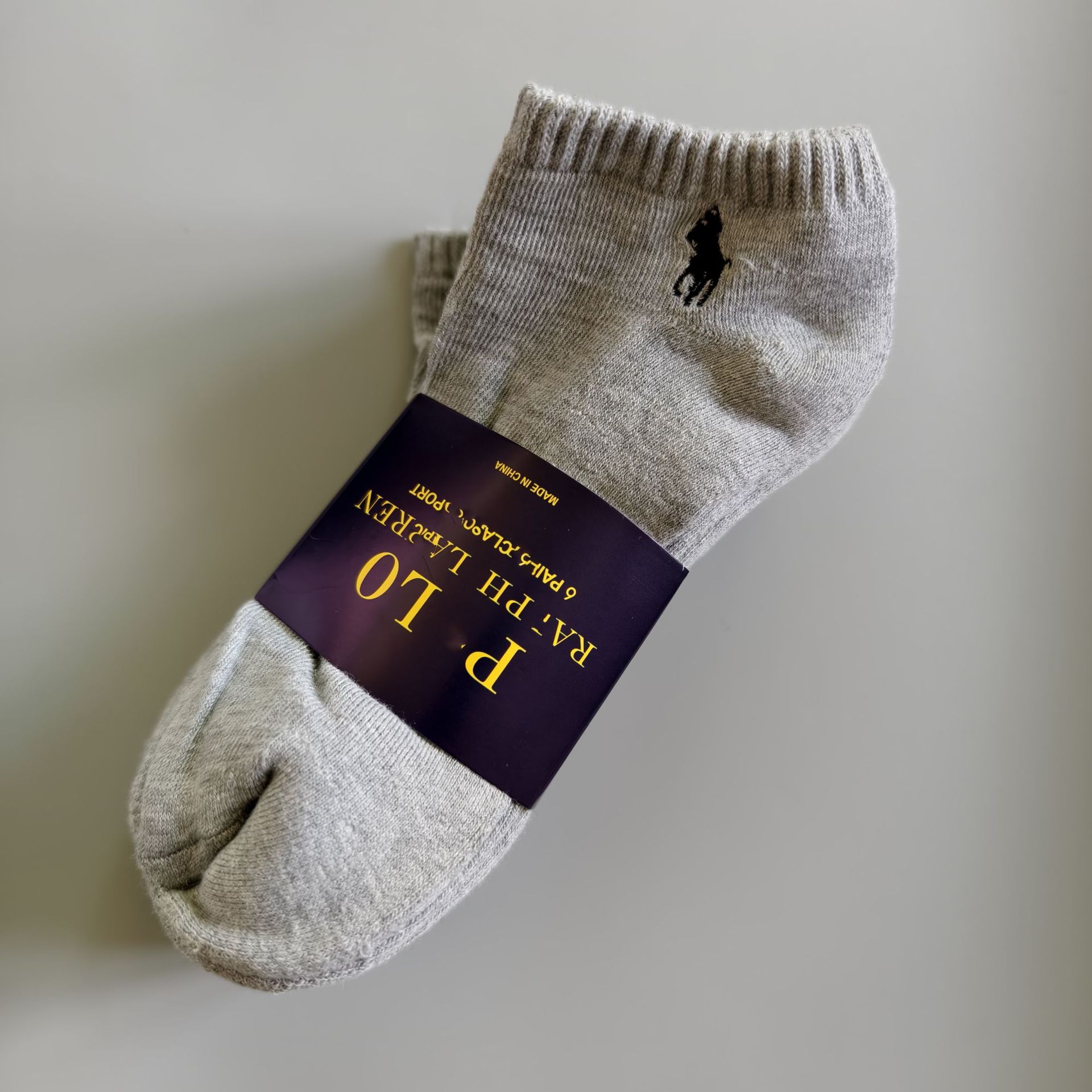 外国貿易の男性の刺繍poloラブロンポニータオルの底の白黒の経典の運動の白い越境の靴下