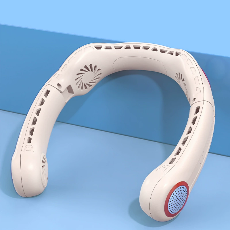 Фотоаноcка Neck Fan F001, аккумулятор 4000 мАч, USB-C, 3 скорости, складной персональный вентилятор