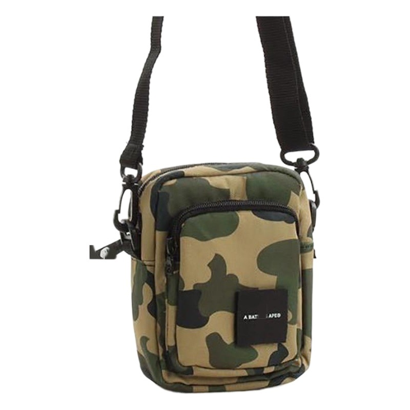 Japanese magazine ape man Full version digital printing camouflage square shoulder crossbody mobile phone bag camera bag in stock