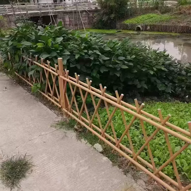 不锈钢仿竹护栏园林绿化围栏新农村建设仿真篱笆庭院花园竹节栅栏