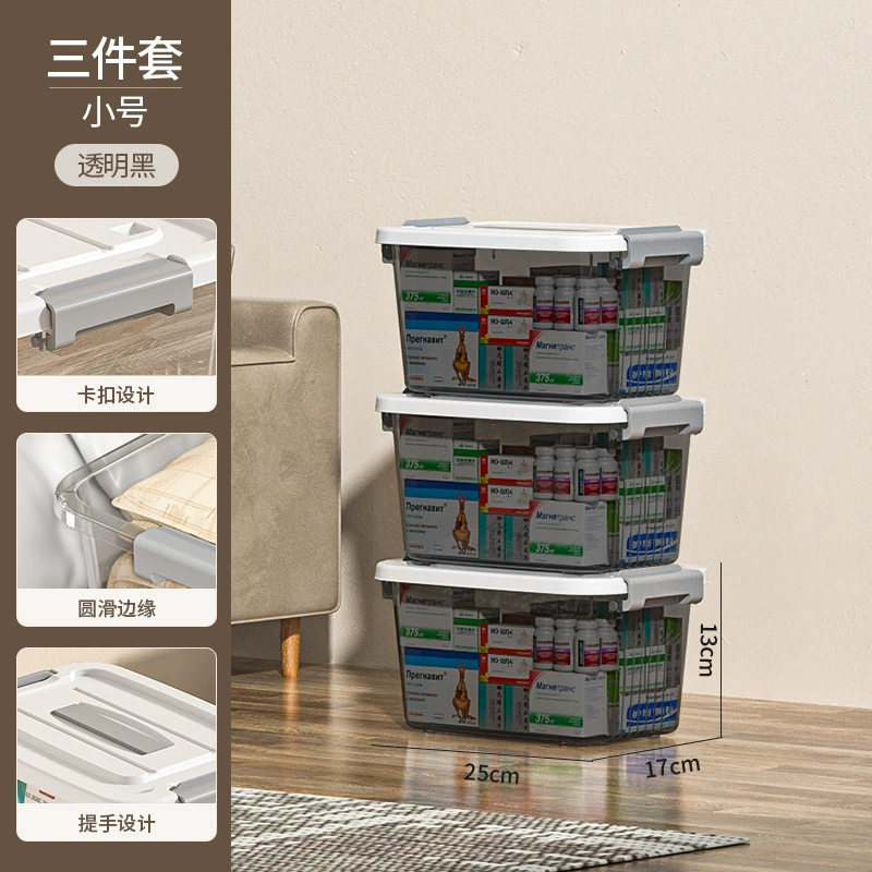 Storage Box, Extra Large Transparent Plastic, Thick Reinforced Walls, Stackable with Wheels