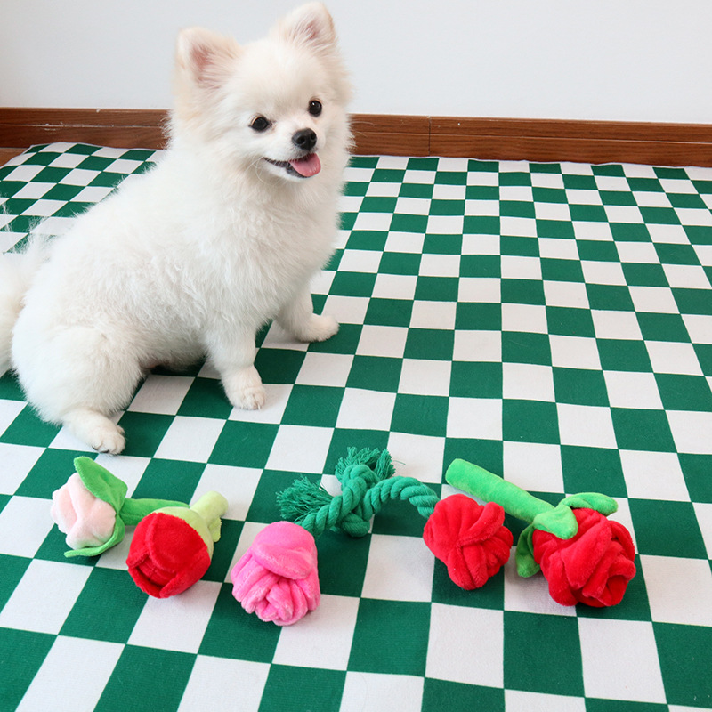 Transfronterizo perro mascota juguete al por mayor perro molar sonido juguete flor Amazon mejor venta suministros de cuerda de algodón