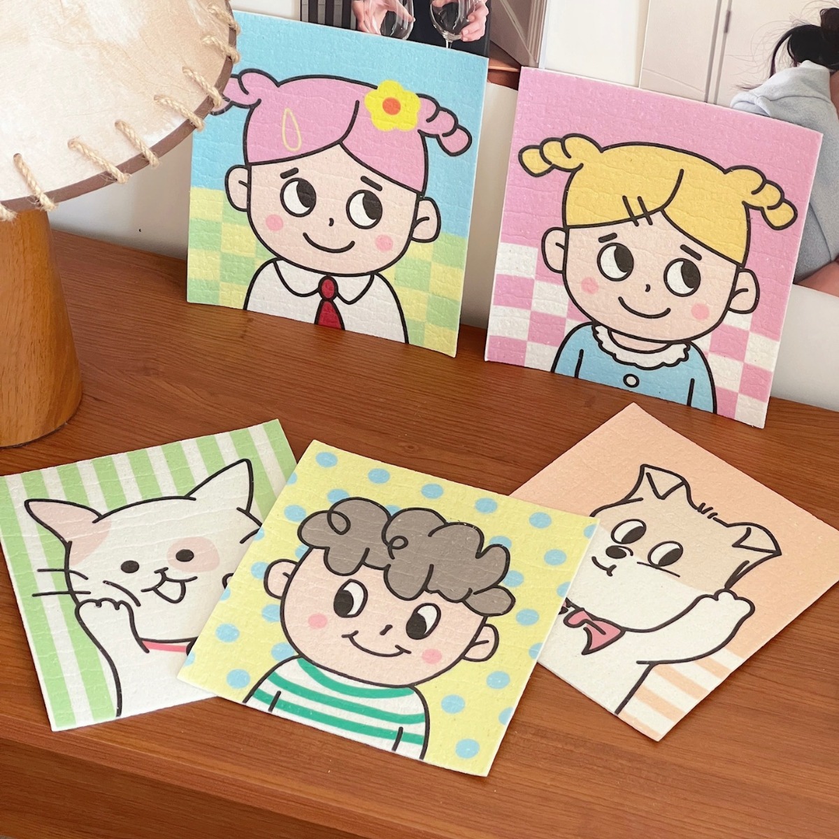 Kitchen Lele imported from Germany wooden pulp cotton dishcloth rag oil removal tool household cleaning water absorption cleaning cloth