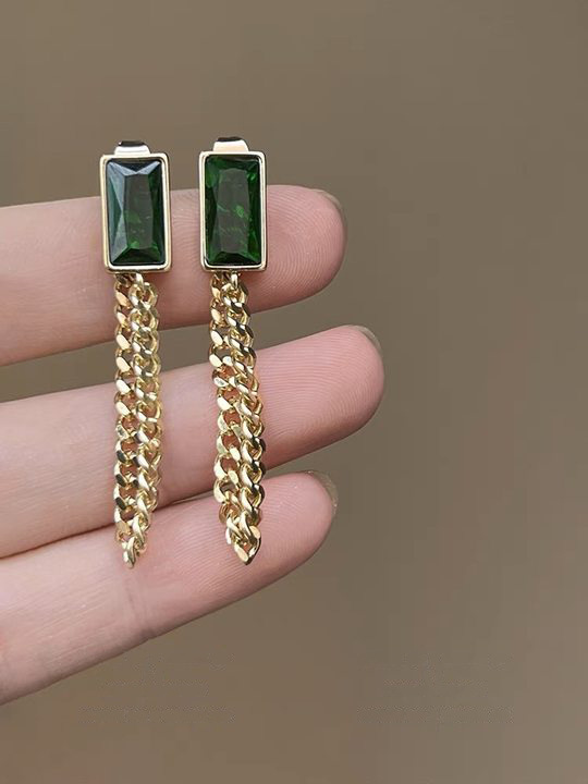 1 Pair Simple Style Geometric Alloy Drop Earrings display picture 6