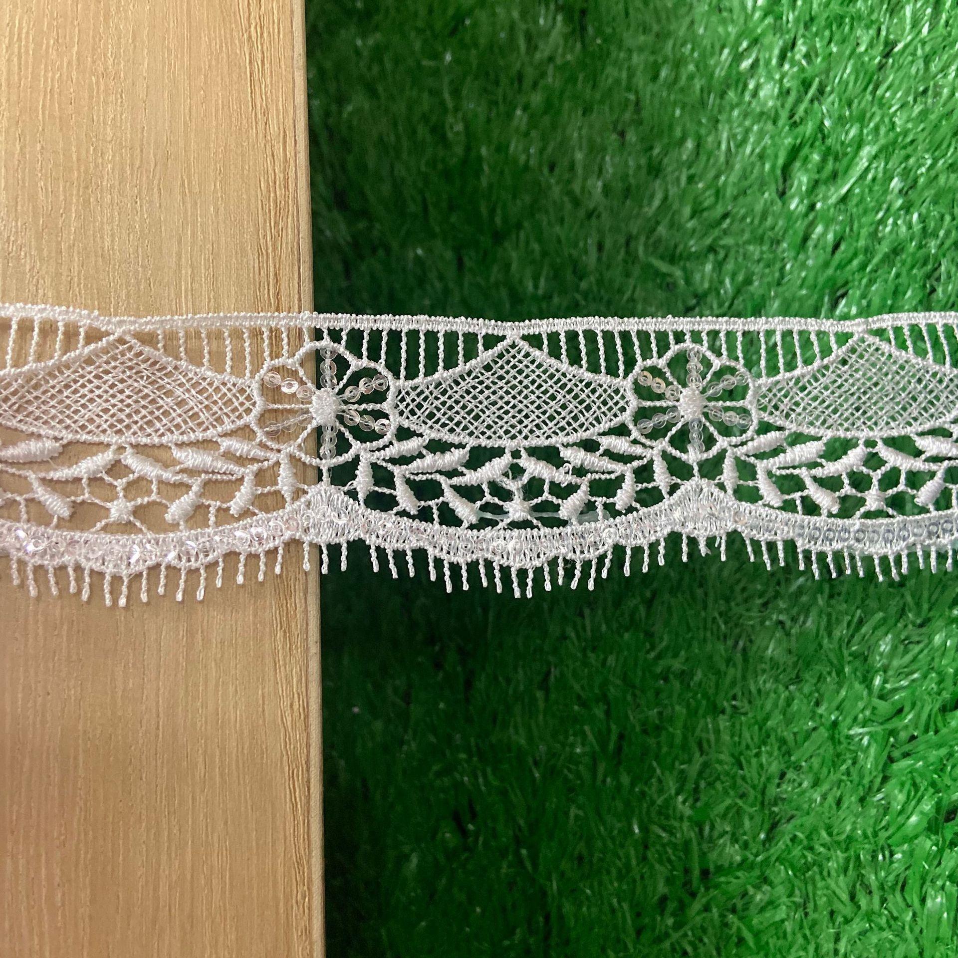 民族风服饰亮片涤光bling bling花边 2023设计感热款达雅厂家直供