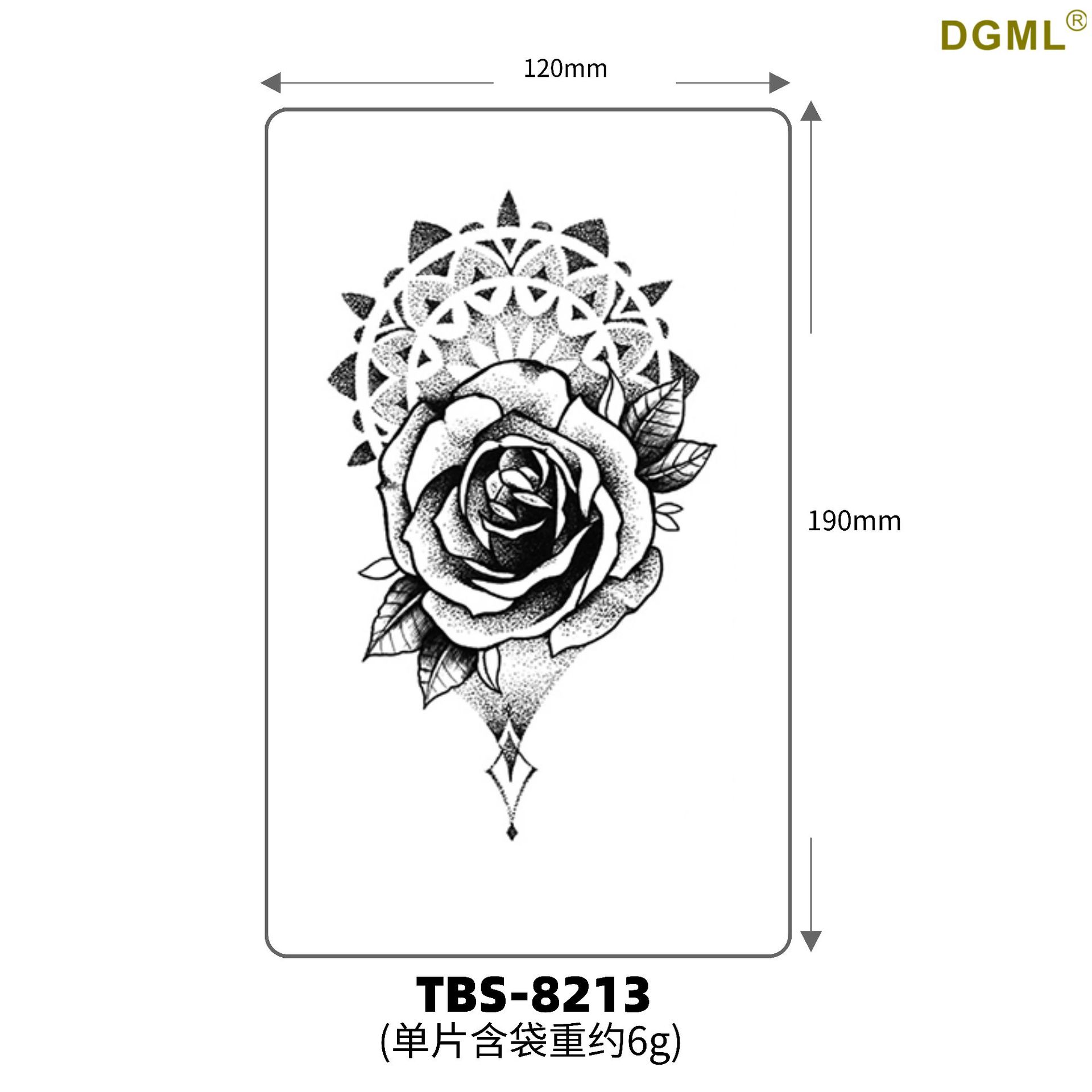 Pegatinas de tattoo se pueden fijar letras flor brazo tatuaje dibujos animados transfronterizo tatuaje pegatinas europeo y americano bronceado completo Volver al por mayor tatuaje