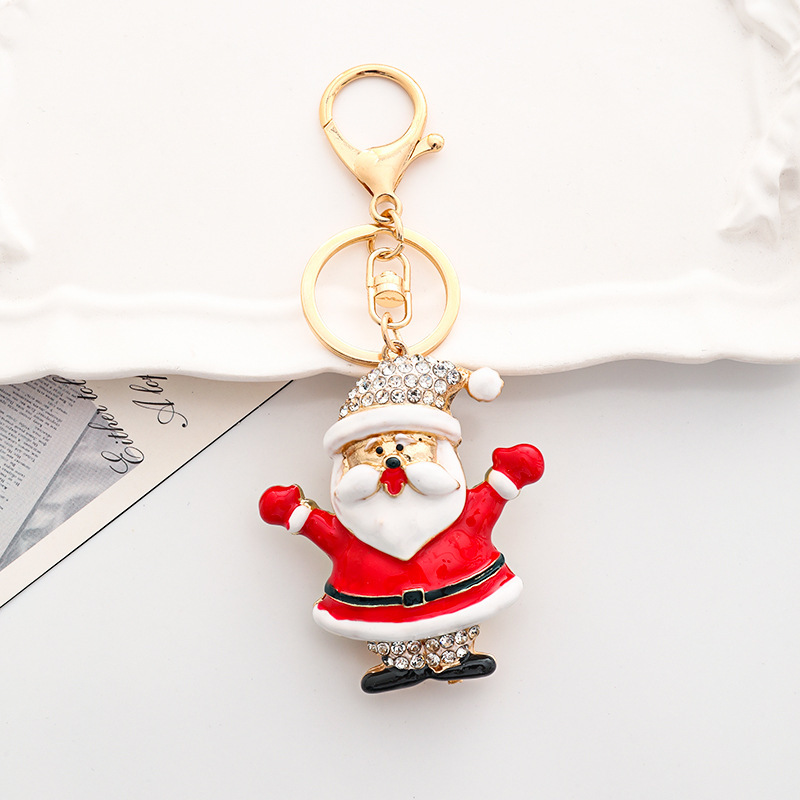 クロスボーダー新しいクリエイティブダイヤモンドクリスマスシリーズキーホルダーレディースバッグ車のキーホルダー小さなギフト卸売|undefined