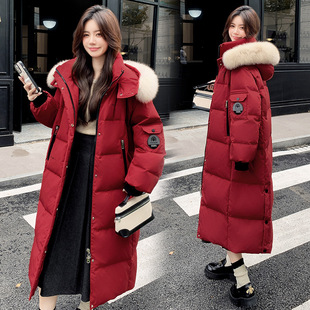 Extreme Cold Series 2025 New Extra Thick Plus Size Long Angora Red Winter down Jacket for Women 219